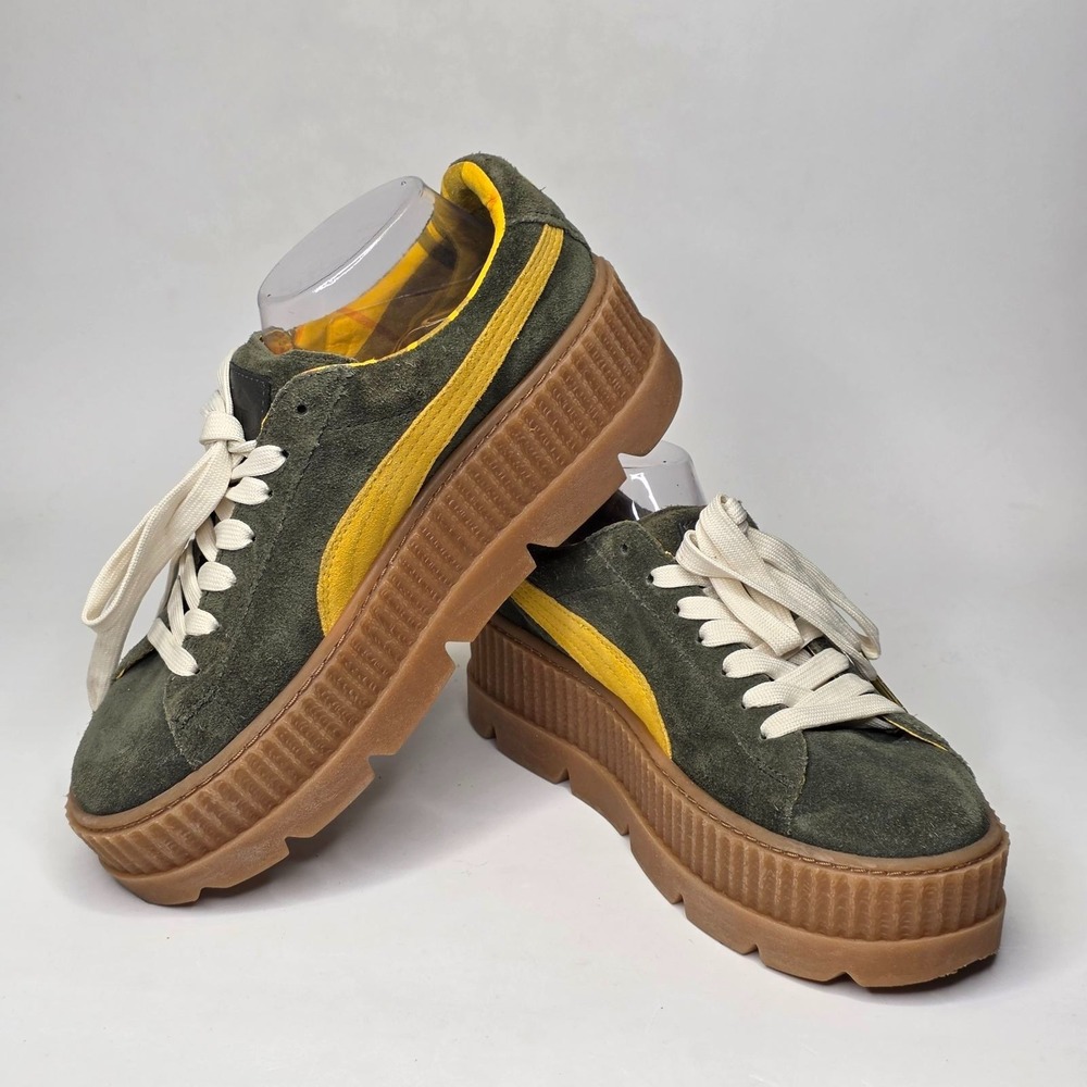 PUMA Fenty by Rihanna Cleated Creeper Suede Platform Sneakers Womens Sz 10 Shoes - Picture 3 of 12